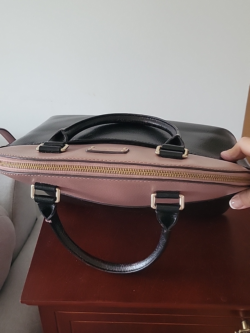 Kate Spade Grove Street Carli Satchel/Crossbody, Black/Pink - Picture 6 of 16